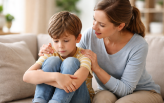 Adulto acompañando a un niño, apoyando su desarrollo emocional.