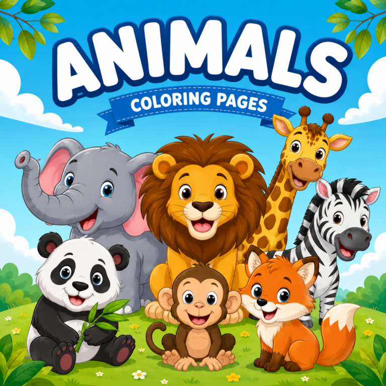 Cute Jungle Animals coloring